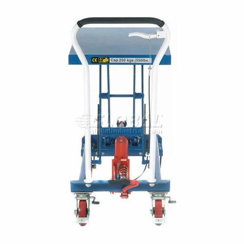 Global Industrial Mobile Single Scissor Lift Table, 32" x 19" Platform, 550 Lb.Capacity 5 Global Industrial Mobile Single Scissor Lift Table, 32" x 19" Platform, 550 Lb.Capacity - Image 5