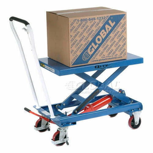 Global Industrial Mobile Single Scissor Lift Table, 32" x 19" Platform, 550 Lb.Capacity 6 Global Industrial Mobile Single Scissor Lift Table, 32" x 19" Platform, 550 Lb.Capacity - Image 6