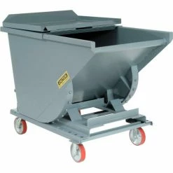 Hinged Lid for 1/3 Cu. Yd. Global Industrial™ Self Dumping Hopper, Gray -Lift Tables store 238405GY 01 3