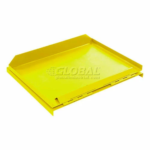 Hinged Lid for 1 Cu Yd Global Industrial™ Self-Dumping Hopper, Yellow 2 Hinged Lid for 1 Cu Yd Global Industrial™ Self-Dumping Hopper, Yellow - Image 2