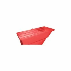 Hinged Lid for 5/8 Cu. Yd., Plastic Self-Dumping Hopper, Red