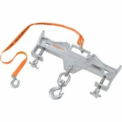 Global Industrial Swivel Hook Double Fork Forklift Hook Attachment, 4000 Lbs. Cap. -Lift Tables store 988985 02