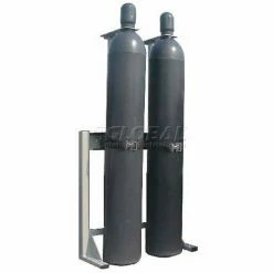 Justrite Floor/Truck Stand w/Locking Ring System, 27-3/4"W x 10-1/2"D x 41"H, 2 Cylinder Capacity