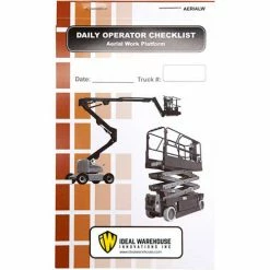 Replacement Checklist 70-1079-CP - Ideal Warehouse Aerial Work Platform Checklist Caddy - Pack of 5