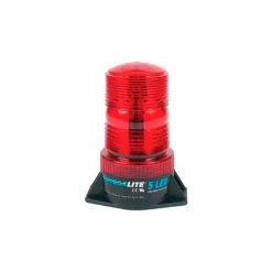 TVH Parts Meteorlite™ 5 High-Profile Strobe Light - 12-80V - Permanent Mount - Red - SY361005-R-LED