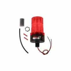 TVH Parts Meteorlite™ 5 High-Profile Strobe Light - 12-80 Volts - Pipe Mount - Red - SY361005P-R-LED